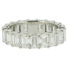 6.20 Carat Emerald Cut Diamond Full-Eternity Ring Size L (52)
