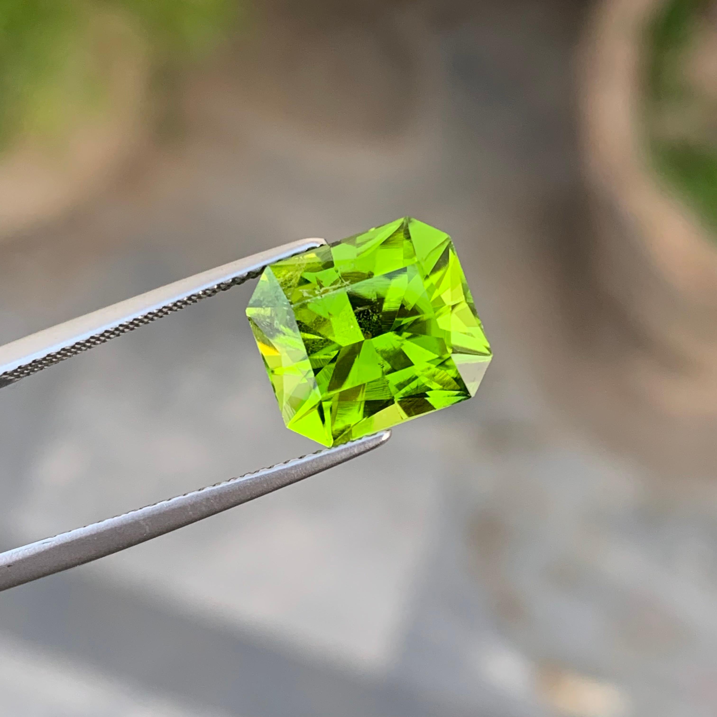 Gemstone Type : Peridot
Weight : 6.20 Carats
Dimensions : 11.4x10x7.1  mm
Origin : Suppat Valley Pakistan
Clarity : SI
Certificate: On Demand
Color: Green
It helps cure diseases related to lungs, breasts, intestinal tract, spleen and lymph. It is