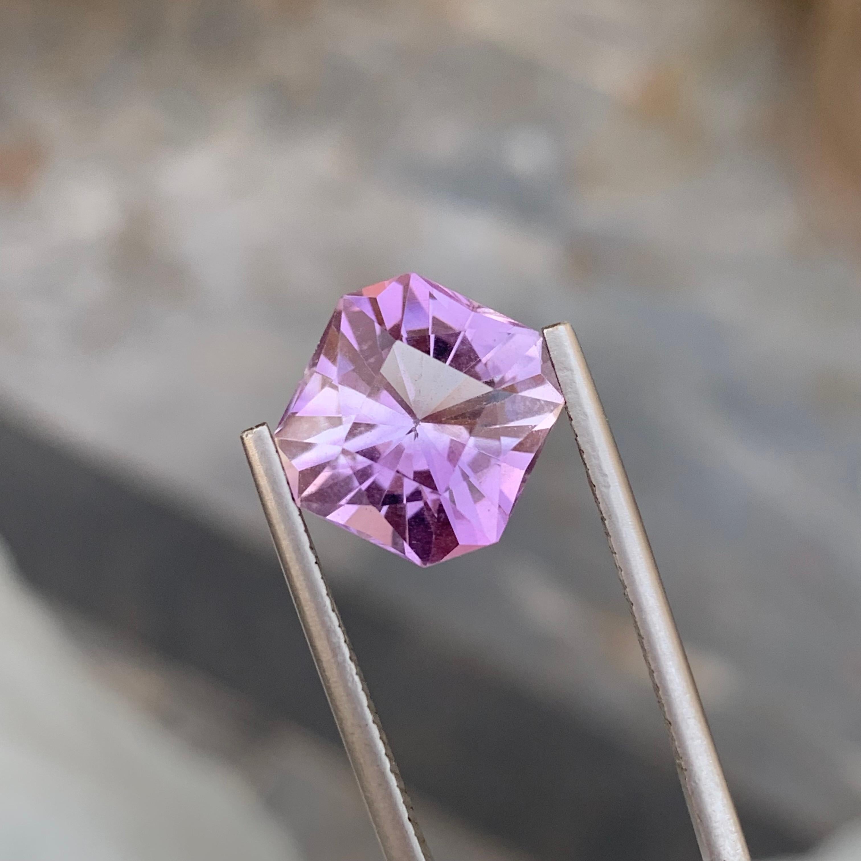 6.20 Karat Natürlicher loser Amethyst Achteckform Edelstein für Schmuckherstellung im Angebot 5