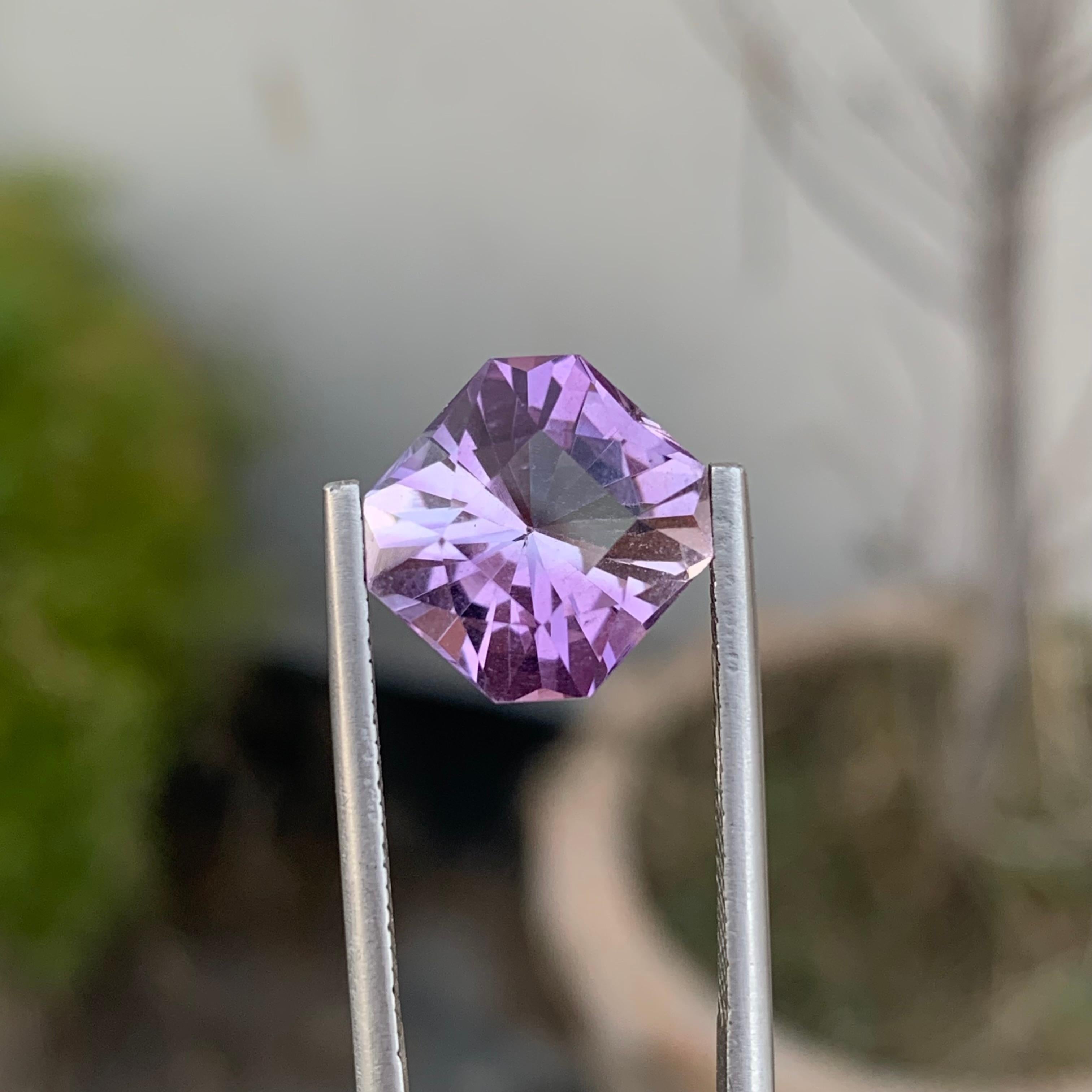 6.20 Karat Natürlicher loser Amethyst Achteckform Edelstein für Schmuckherstellung (Arts and Crafts) im Angebot