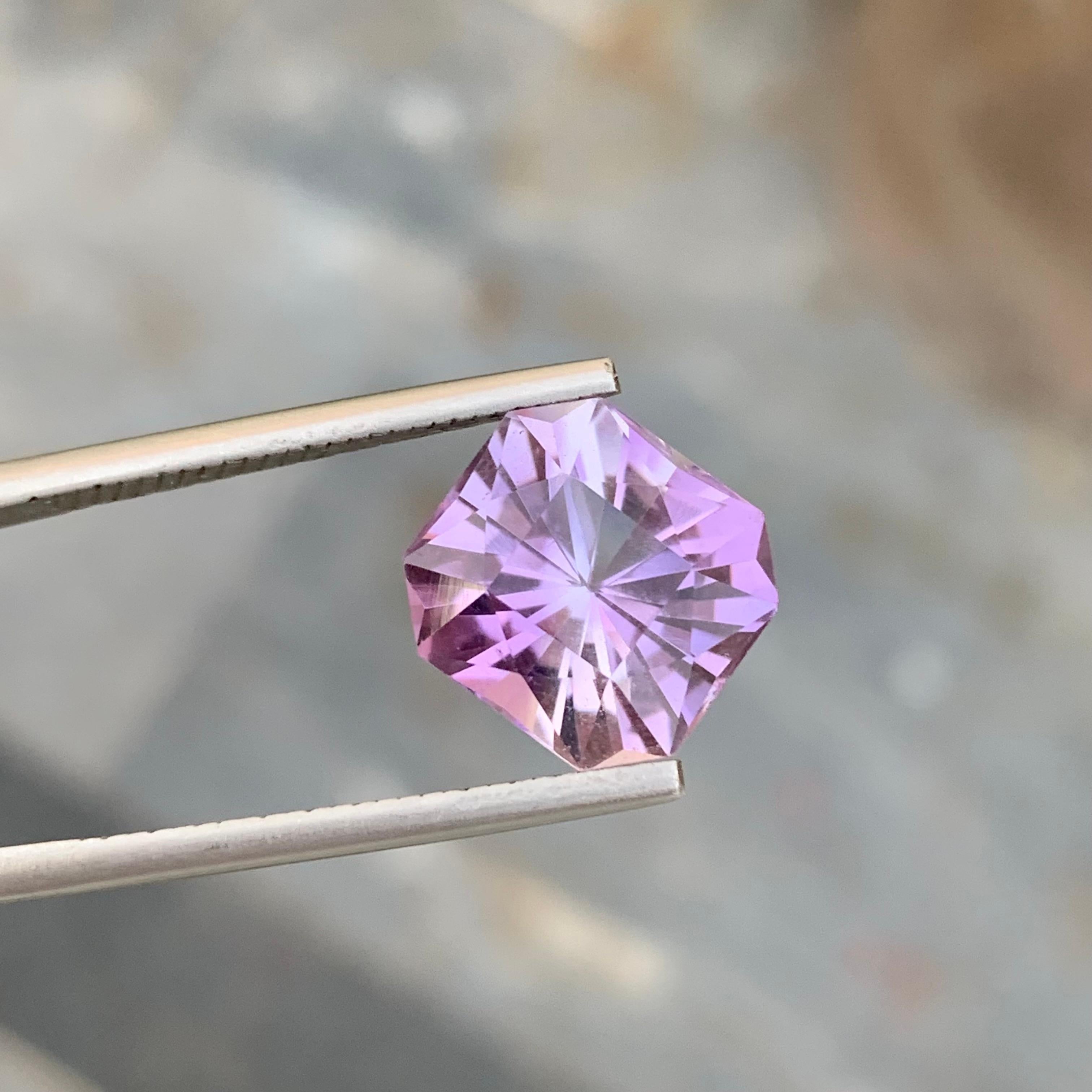 6.20 Karat Natürlicher loser Amethyst Achteckform Edelstein für Schmuckherstellung (Achteckschliff) im Angebot