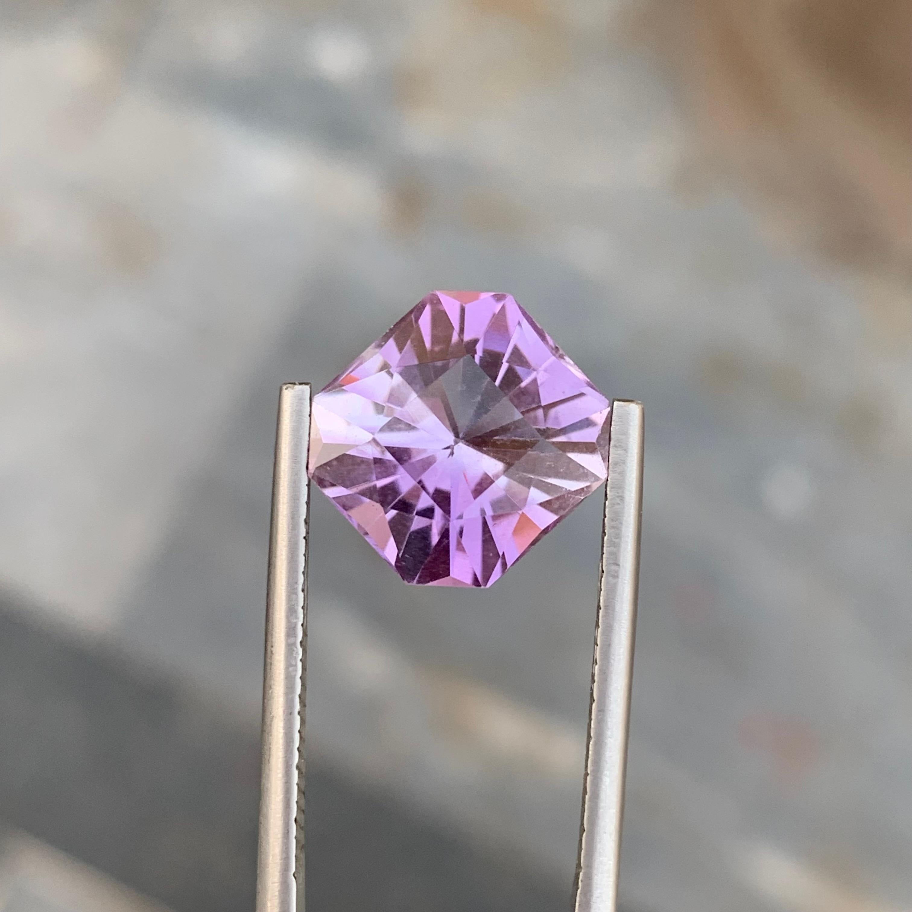 6.20 Karat Natürlicher loser Amethyst Achteckform Edelstein für Schmuckherstellung für Damen oder Herren im Angebot