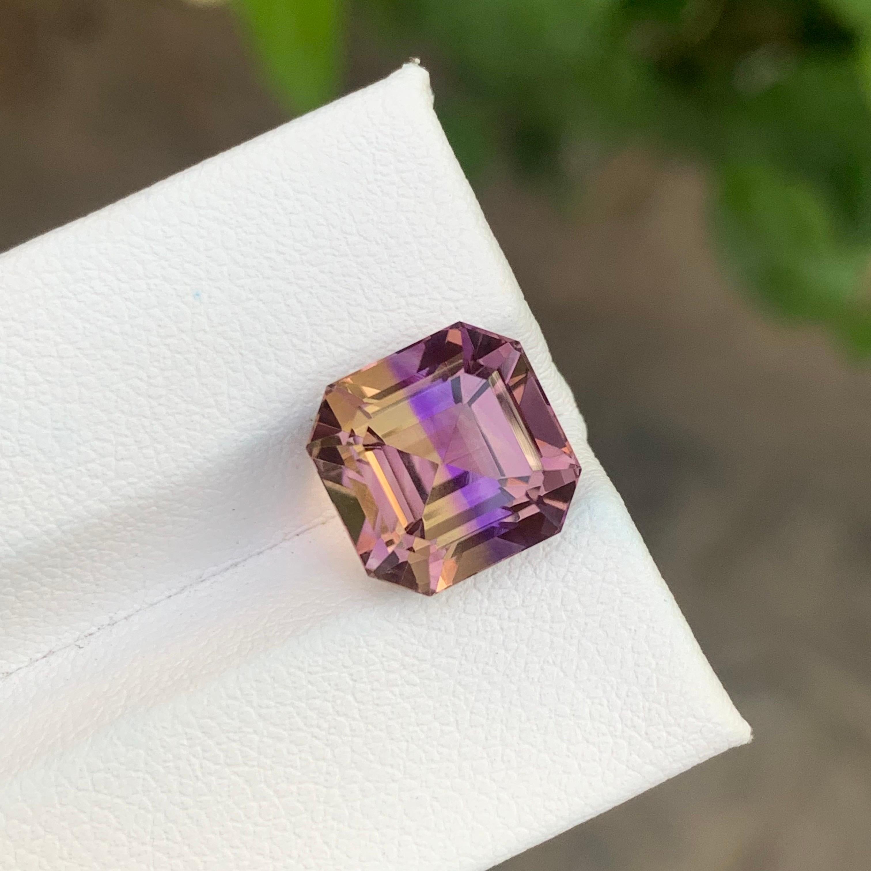Facettierter Ametrin

Gewicht: 6,20 Karat
Abmessung: 10.5 x 10.3 x 8.6 Mm
Form: Achteck 
Farbe: Lila & Gelb
Behandlung: Nicht
Zertifikat: Auf Kundenwunsch
.
Der Ametrin ist ein einzigartiger und auffälliger Edelstein, der sowohl Amethyst als auch