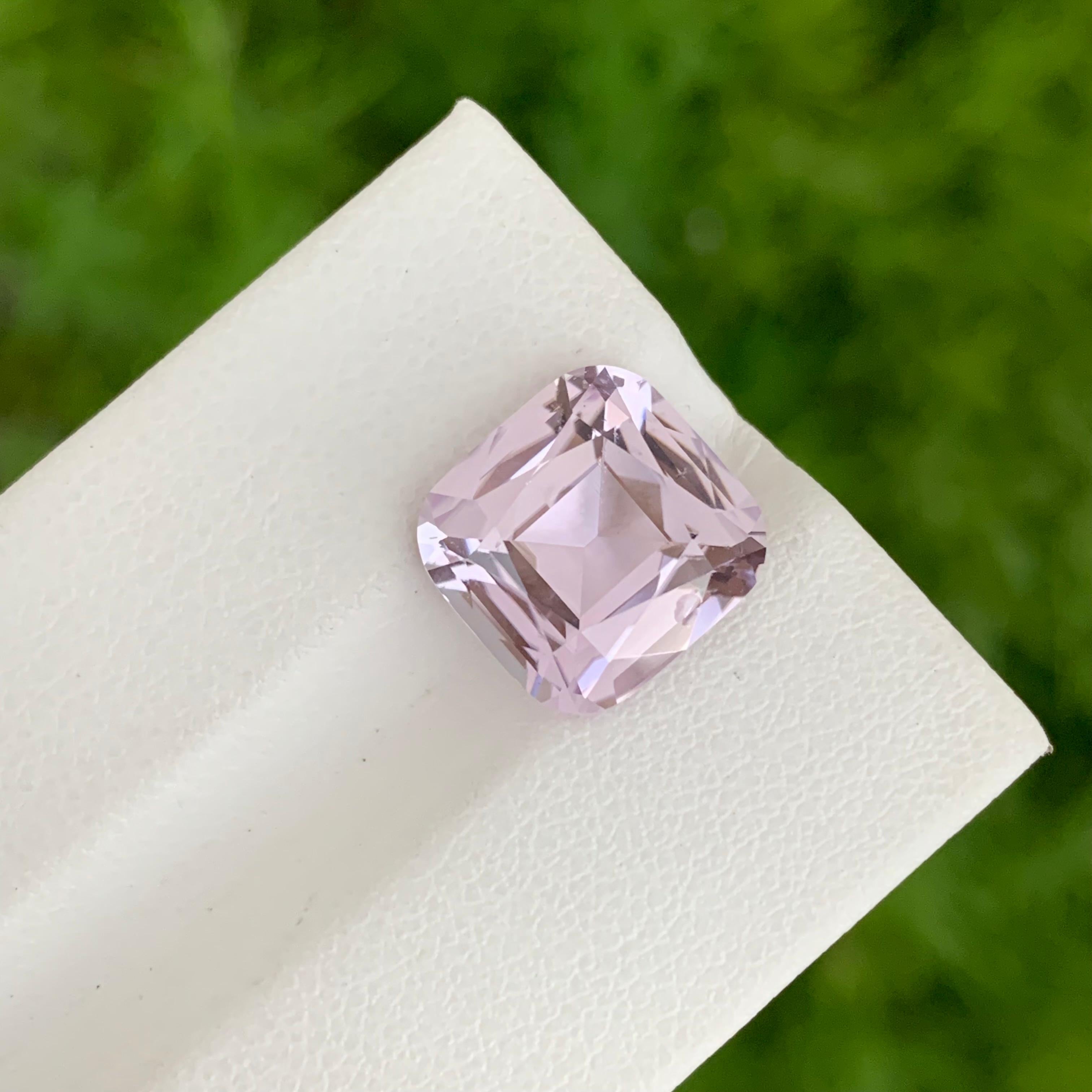 Loose Kunzite
Weight: 6.20 Carats
Dimension: 11.4 x 11 x 6.8 Mm
Colour: Pale Pink
Origin: Kunar, Afghanistan
Quality: Clean
Treatment: Non
Certficate: On Demand

Kunzite, a delicate and enchanting gemstone, is cherished for its exquisite pink to