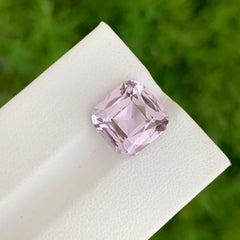 6.20 Carat Natural Loose Pale Pink Kunzite Cushion Shape Gem For Jewellery