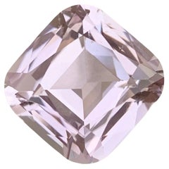 Kunzite rose pâle non sertie de 6,20 carats, pierre précieuse en forme de coussin pour bijoux 