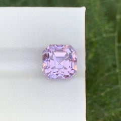 6.20 Carat Natural Loose Pink Kunzite Stone Asscher Cut Afghan Gemstone
