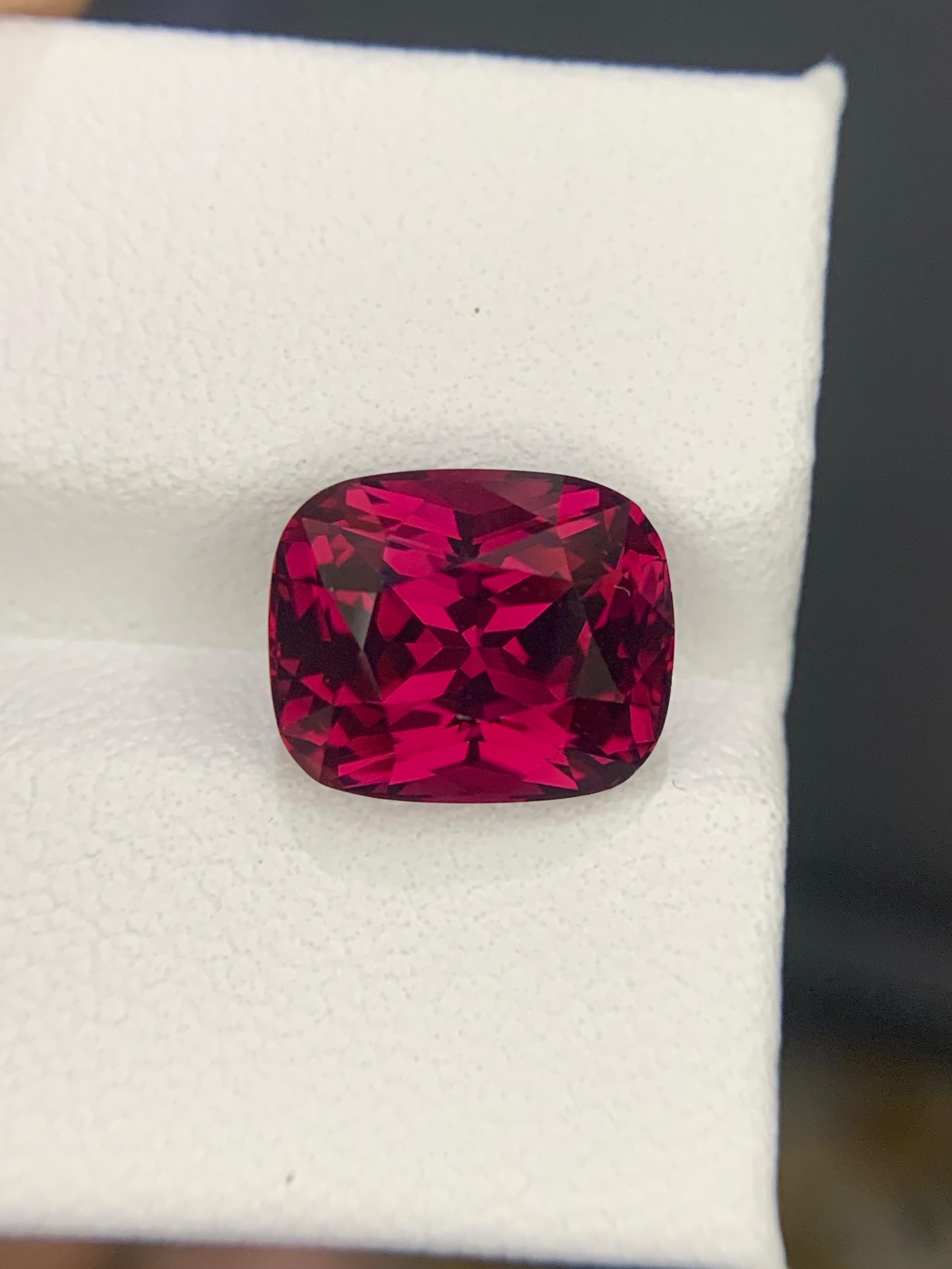 6,20 quilates de granate rodolita natural suelto en forma de cojín procedente de Tanzania en venta 7