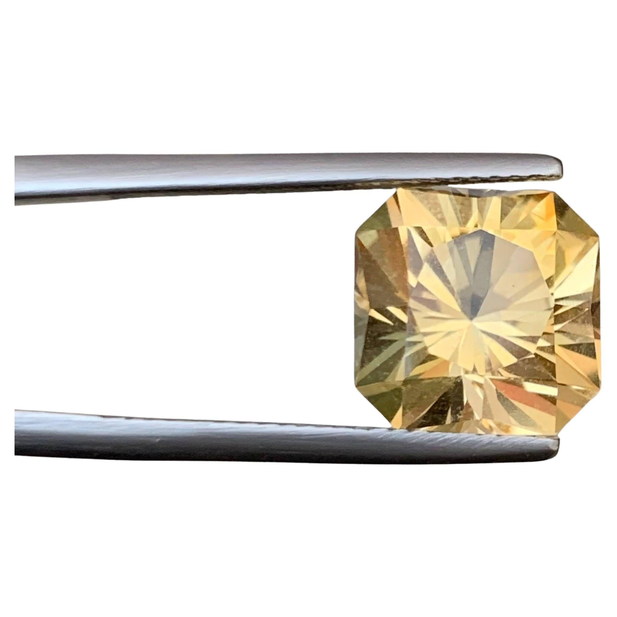 6,20 Carati Nature Sciolto Giallo Oro Citrino Taglio Fantasia Gemma Brasiliana