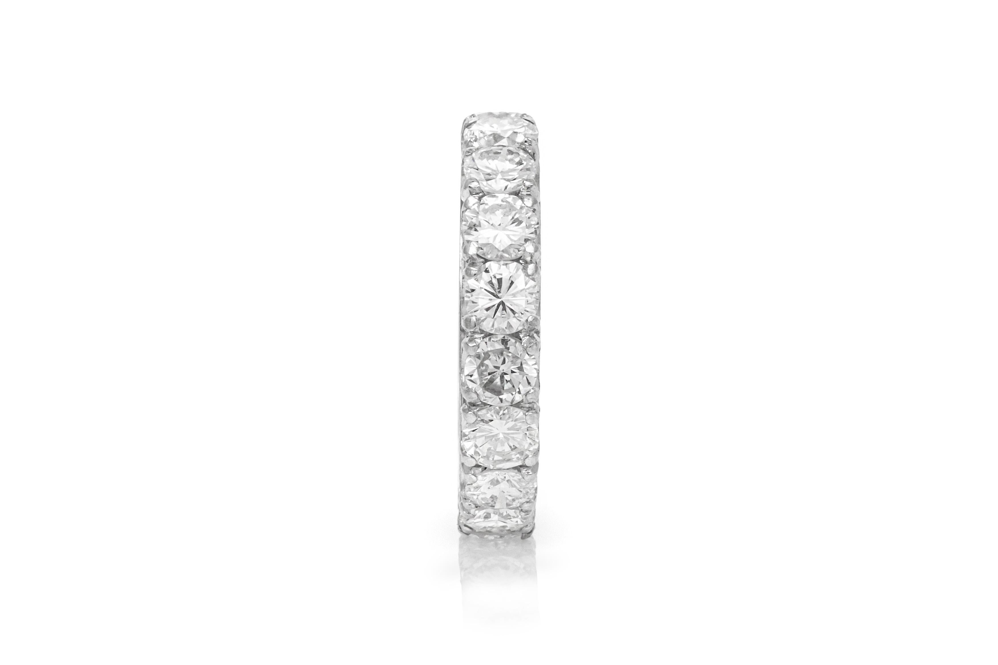 Anillo de diamantes de corte redondo de 6,20 quilates en Bueno estado para la venta en New York, NY
