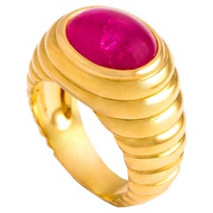 Retro 6.20 Carat Ruby Gold Ring