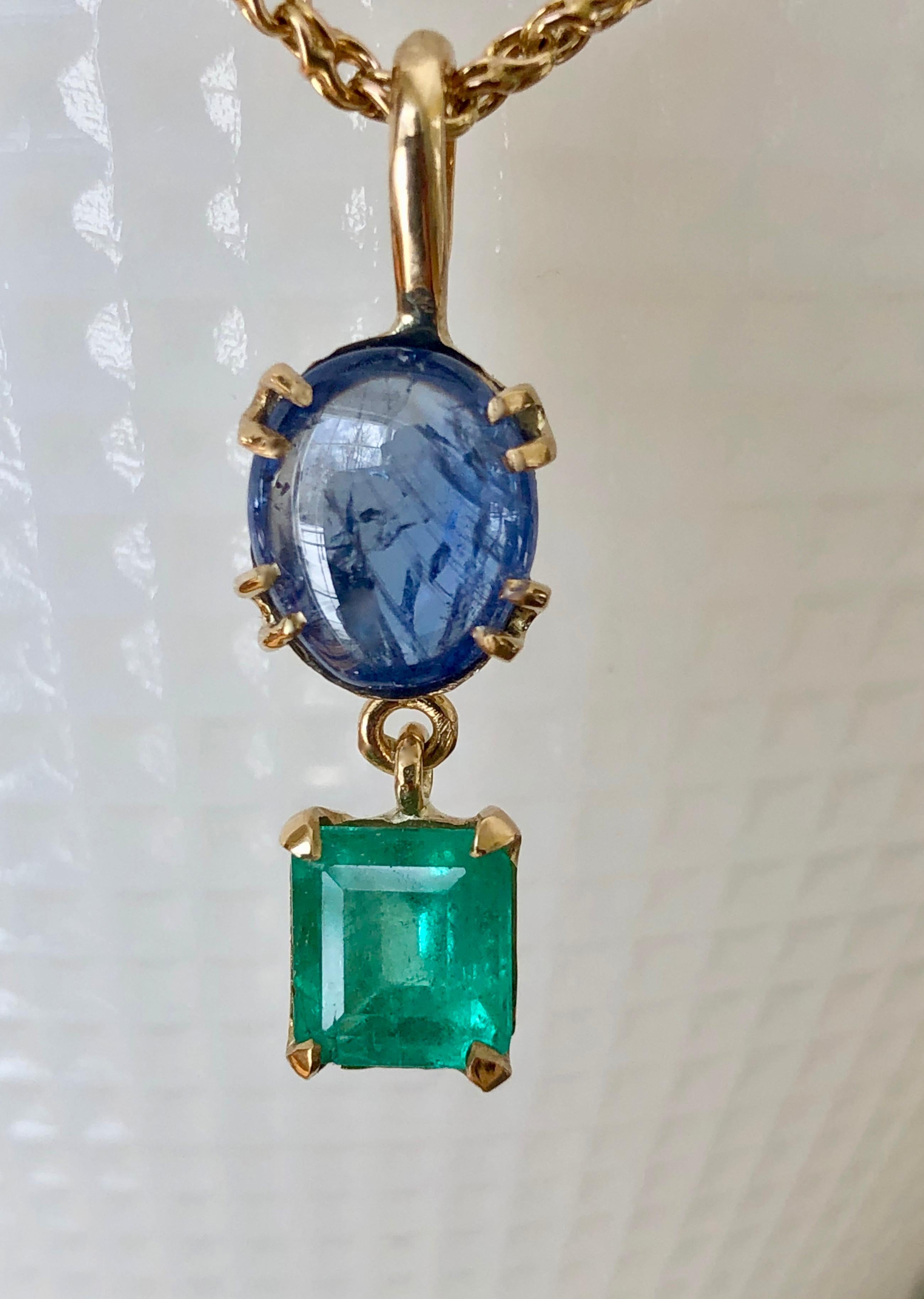 vintage sapphire pendant