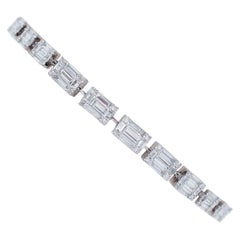 6.20 Carats Diamonds, 18 Karat White Gold Bracelet
