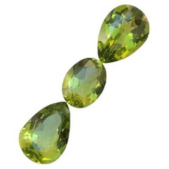 6.20 carats Natural Loose Peridot Earrings, Ring Size Jewelry Set from Pakistan