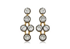 Orecchini pendenti in oro 18k e diamanti da 6,20 carati