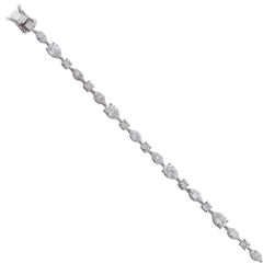 6.20Ct Diamond Tennis Bracelet for Women 18k White Gold Wedding Jewelry Gift
