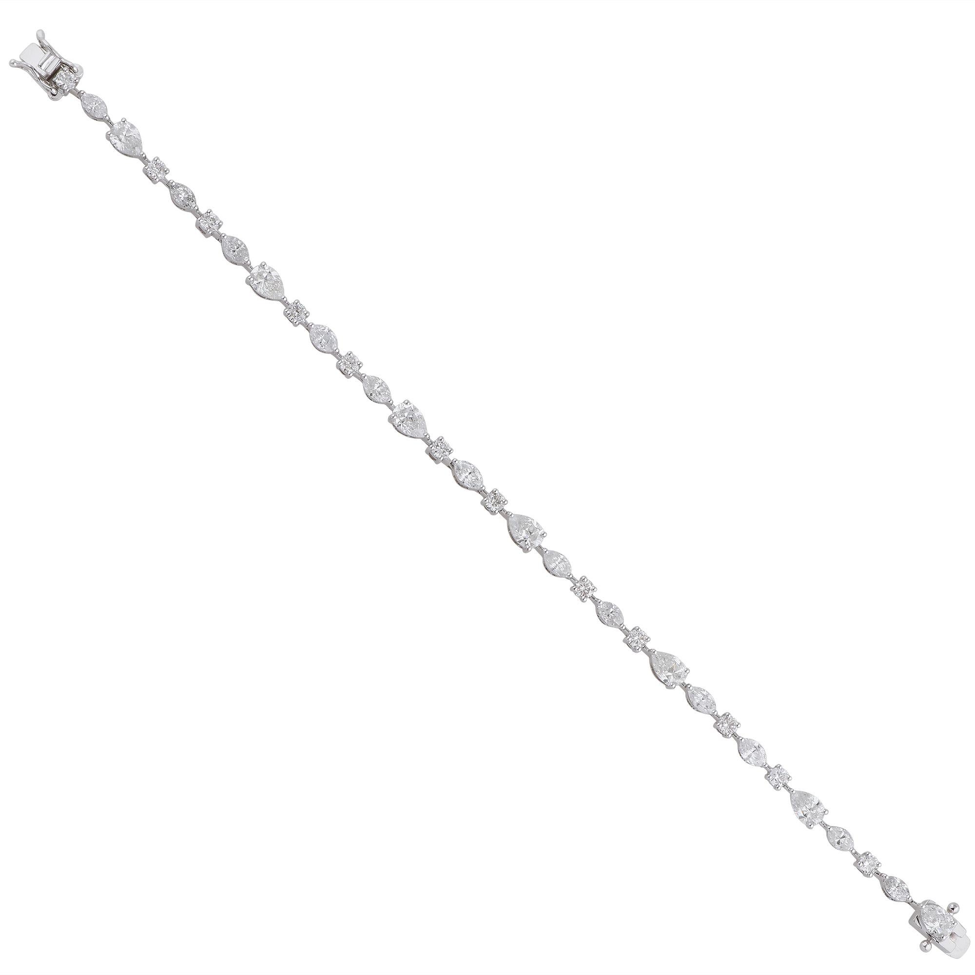 6,20ct Diamant-Tennis-Armband für Frauen 18k Weißgold Hochzeit Schmuck Geschenk (Moderne) im Angebot