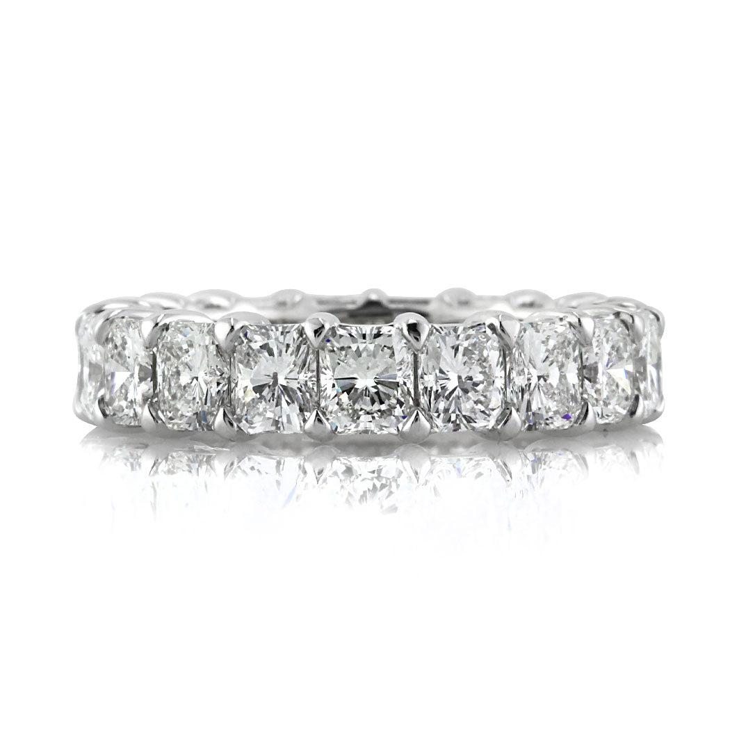 6.20ct Radiant Cut Diamond Eternity Band in 18k White Gold