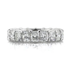 6.20ct Radiant Cut Diamond Eternity Band in 18k White Gold
