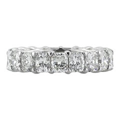 6.20ct Radiant Cut Diamond Eternity Band in 18k White Gold