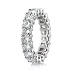 6.20ct Radiant Cut Diamond Eternity Band in Platinum