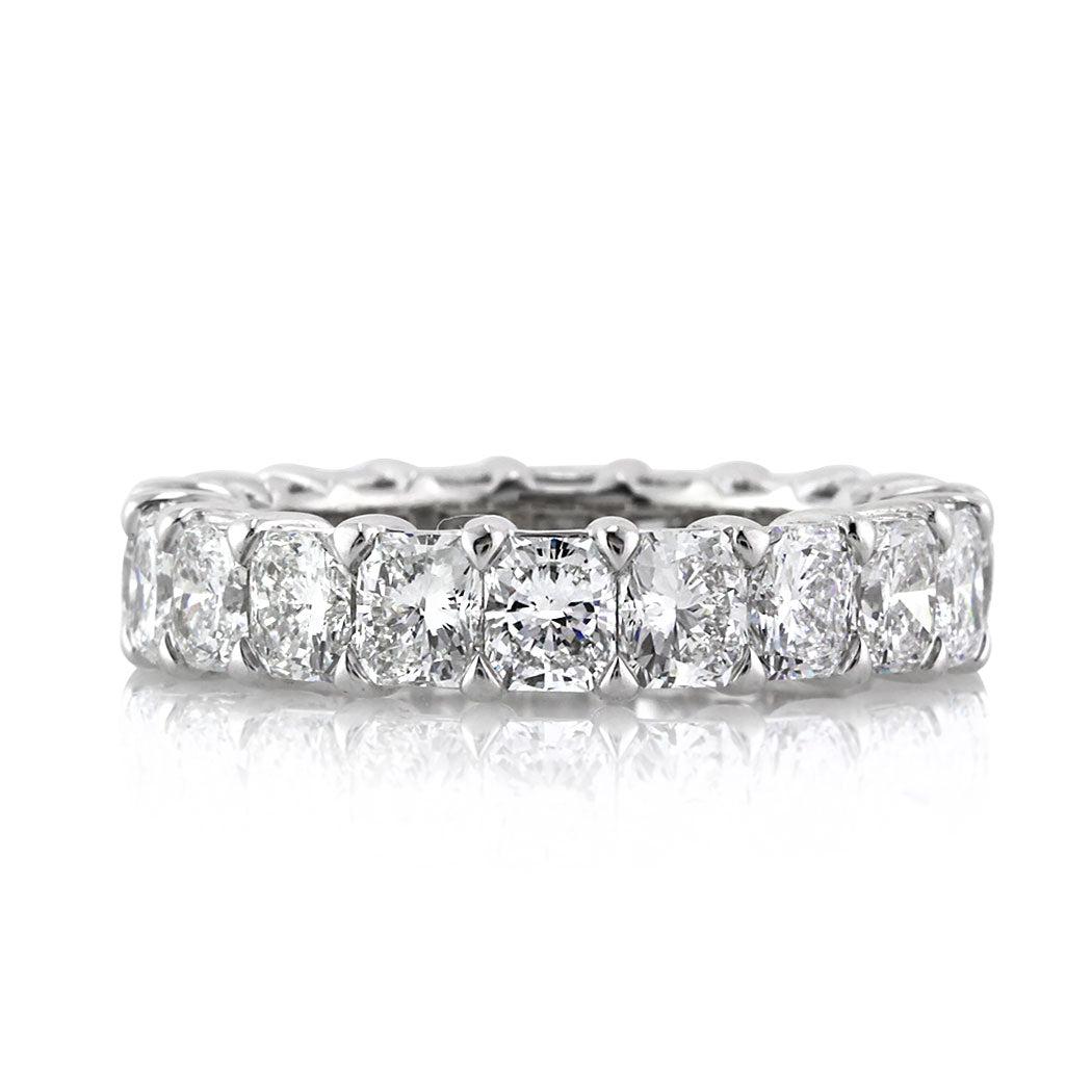 6.20ct Radiant Cut Diamond Eternity Band in Platinum For Sale