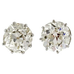 Orecchini con diamante antico taglio mine da 6,21 carati