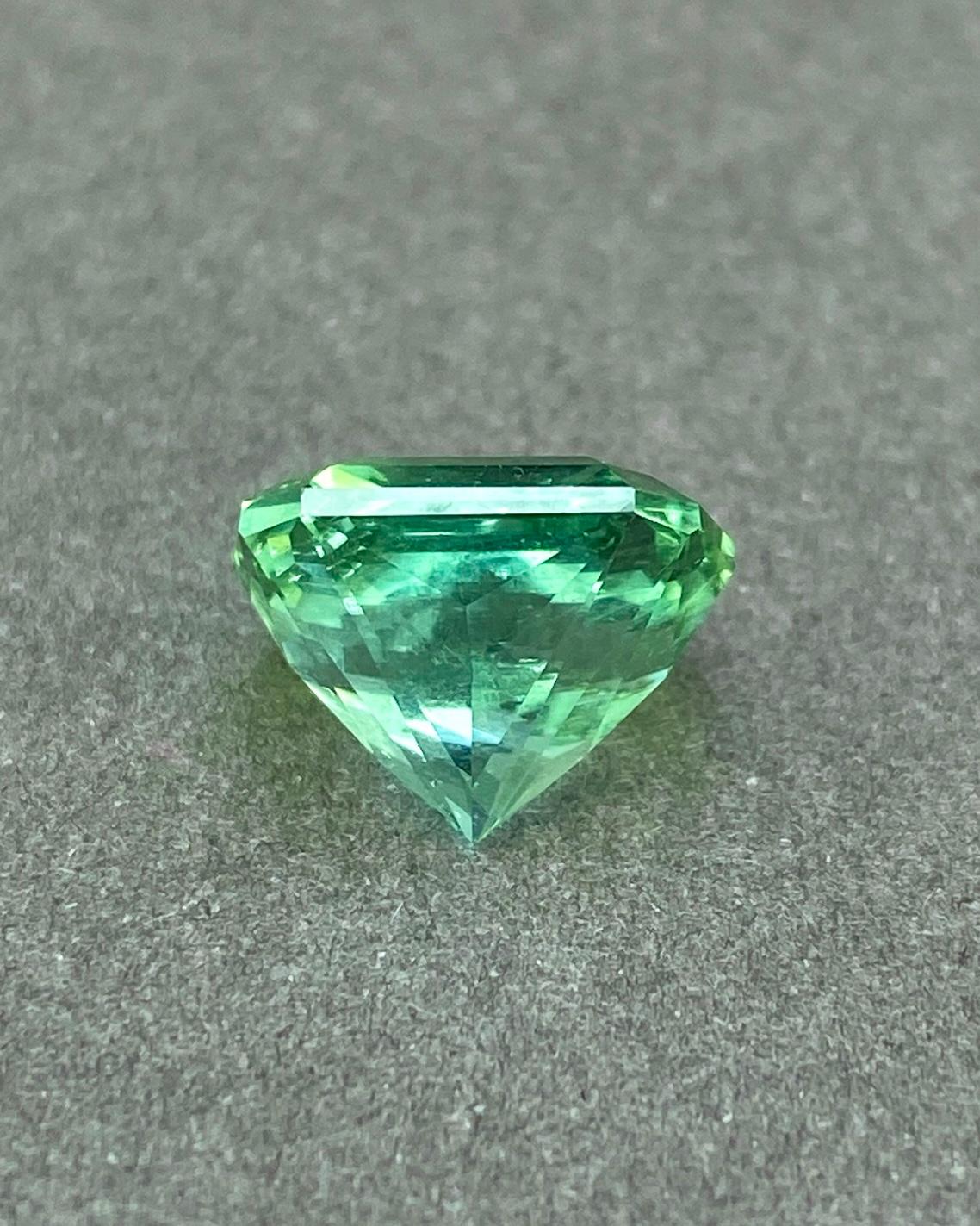 6.21 Ct Tourmaline Naturelle Afghanistan couleur vert vif Coupe de précision en vente 4