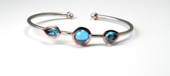 6.22 Carat Swiss Blue Topaz Bracelet
