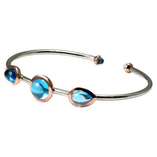 Bakelite Blue-Moon Oversized Bangle Bracelet at 1stDibs | blue moon ...