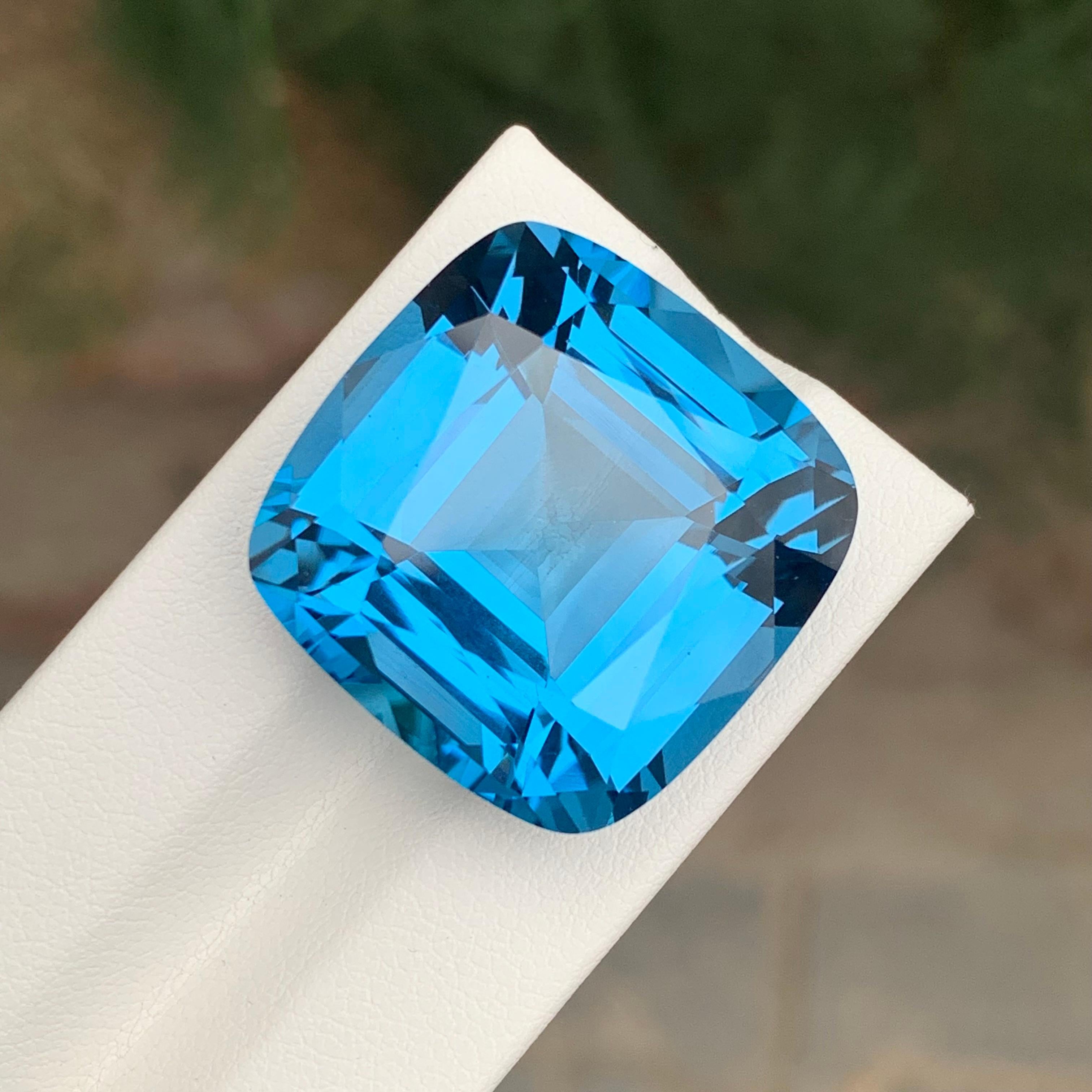 Loose London Blue Topaz

Weight: 62.25 Carats
Dimension: 23 x 23 x 13.8 Mm
Origin: Brazil
Shape: Square 
Color: Deep Blue
Certificate: On Customer Demand

London Blue Topaz is a mesmerizing variety of topaz renowned for its deep and enchanting blue