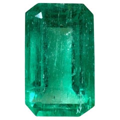 6,22ct bläulich grüner Smaragdschliff kolumbianischer Edelstein 14x9 echter Mai-Geburtsstein