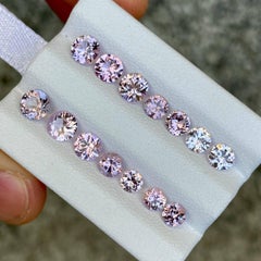 6.23 carats 14 Piece Pink Spinel Stones Lot Round Cut from Burma