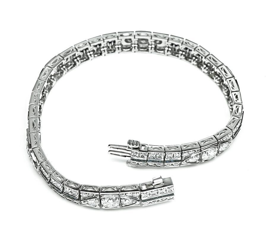Pulsera de diamantes de 6,23 ct y zafiros de 1,36 ct en Bueno estado para la venta en New York, NY