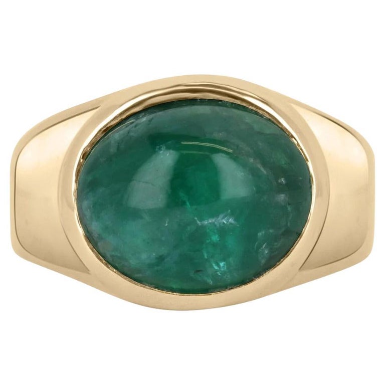 [Julie Vos] Cabochon Solitaire Necklace-Gold-Emerald Green main image 1