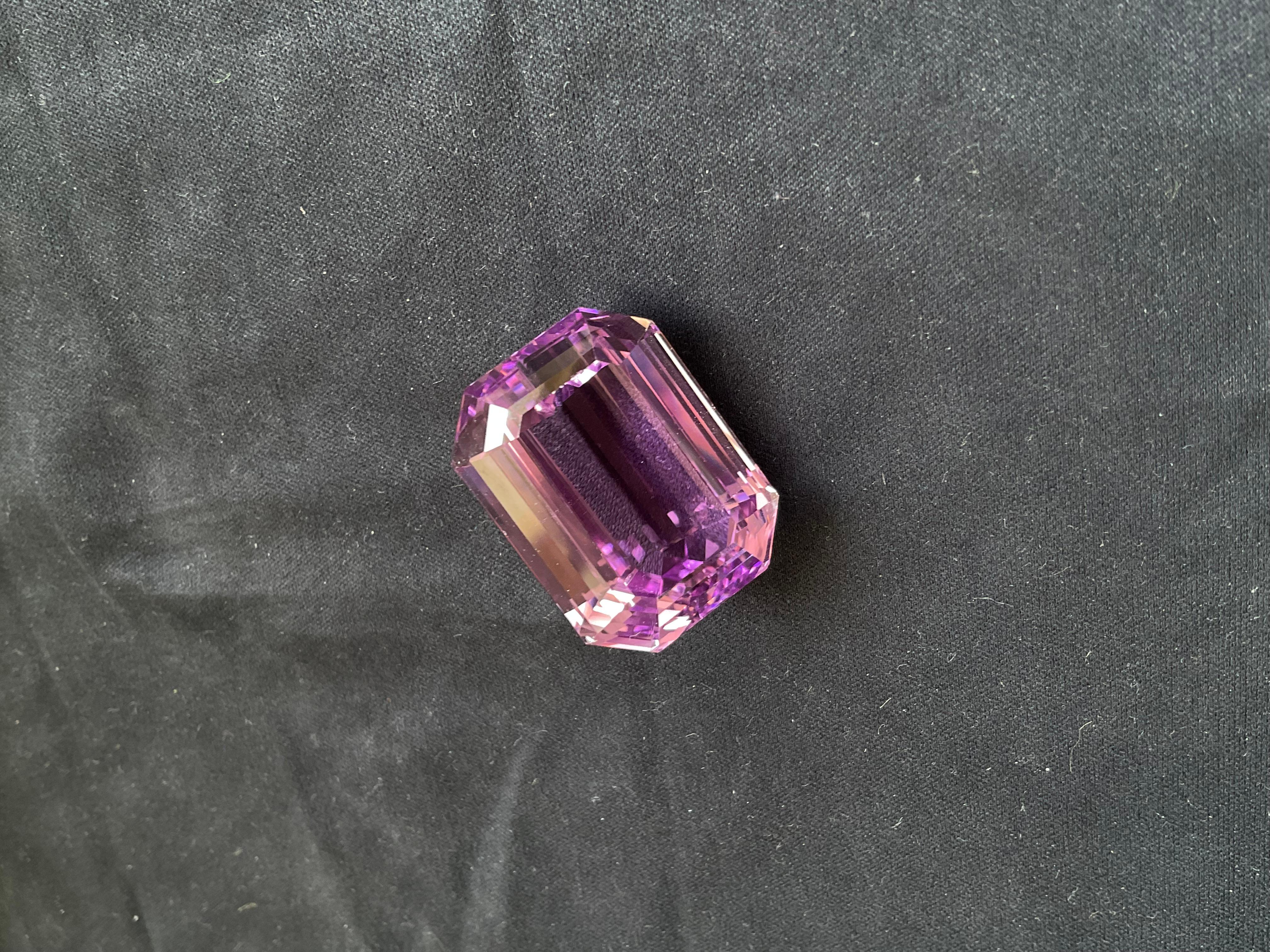 62.49 Carats Kunzite Natural Octagon Cut Stone Top Fine Color Quality ...