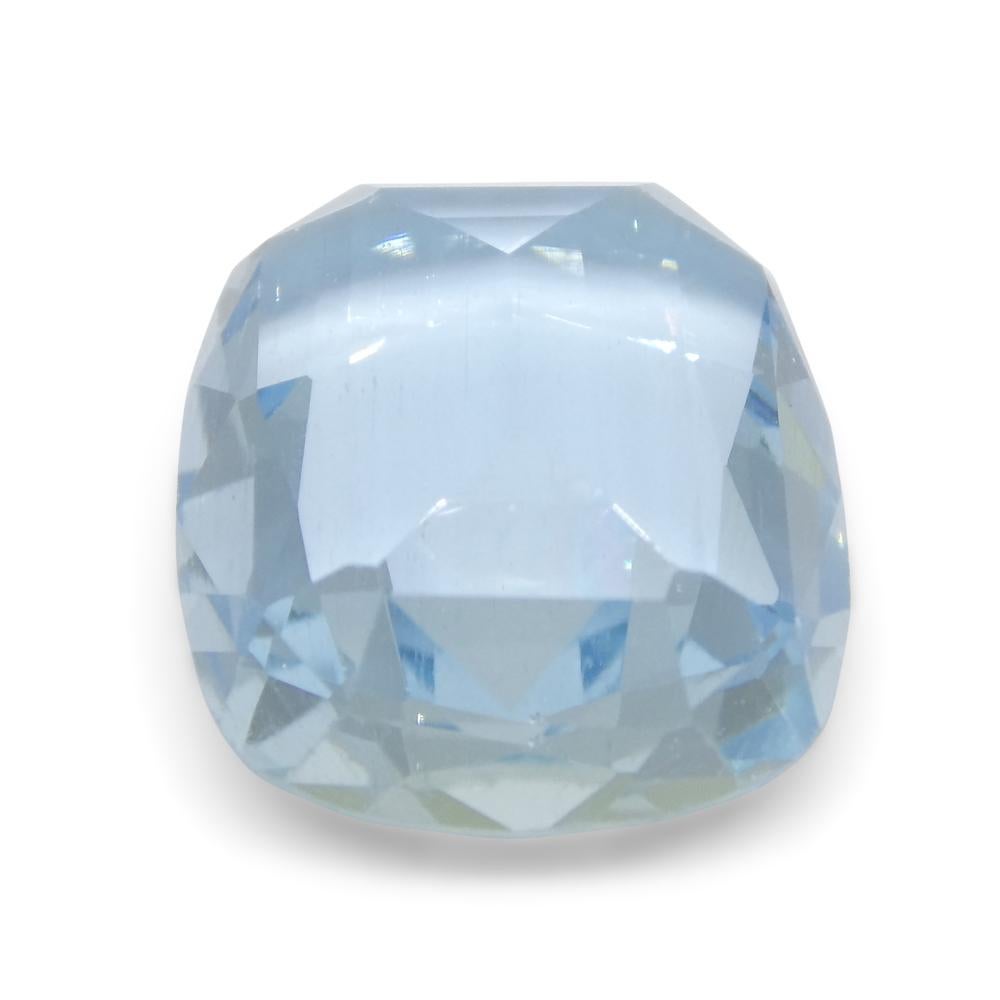 6.24ct Cushion Blue Aquamarine from Brazil For Sale 6