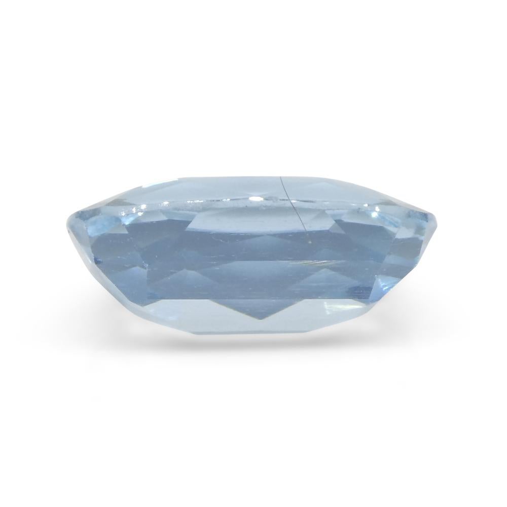 6.24ct Cushion Blue Aquamarine from Brazil For Sale 3