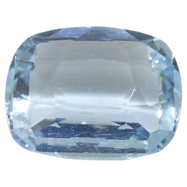 Aigue-marine bleue coussin de 6.24ct du Brésil