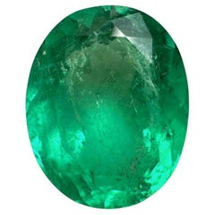 6,25 Quilates Muzo Verde Amarillento Esmeralda Colombiana Talla Oval - Piedra de Nacimiento de Mayo