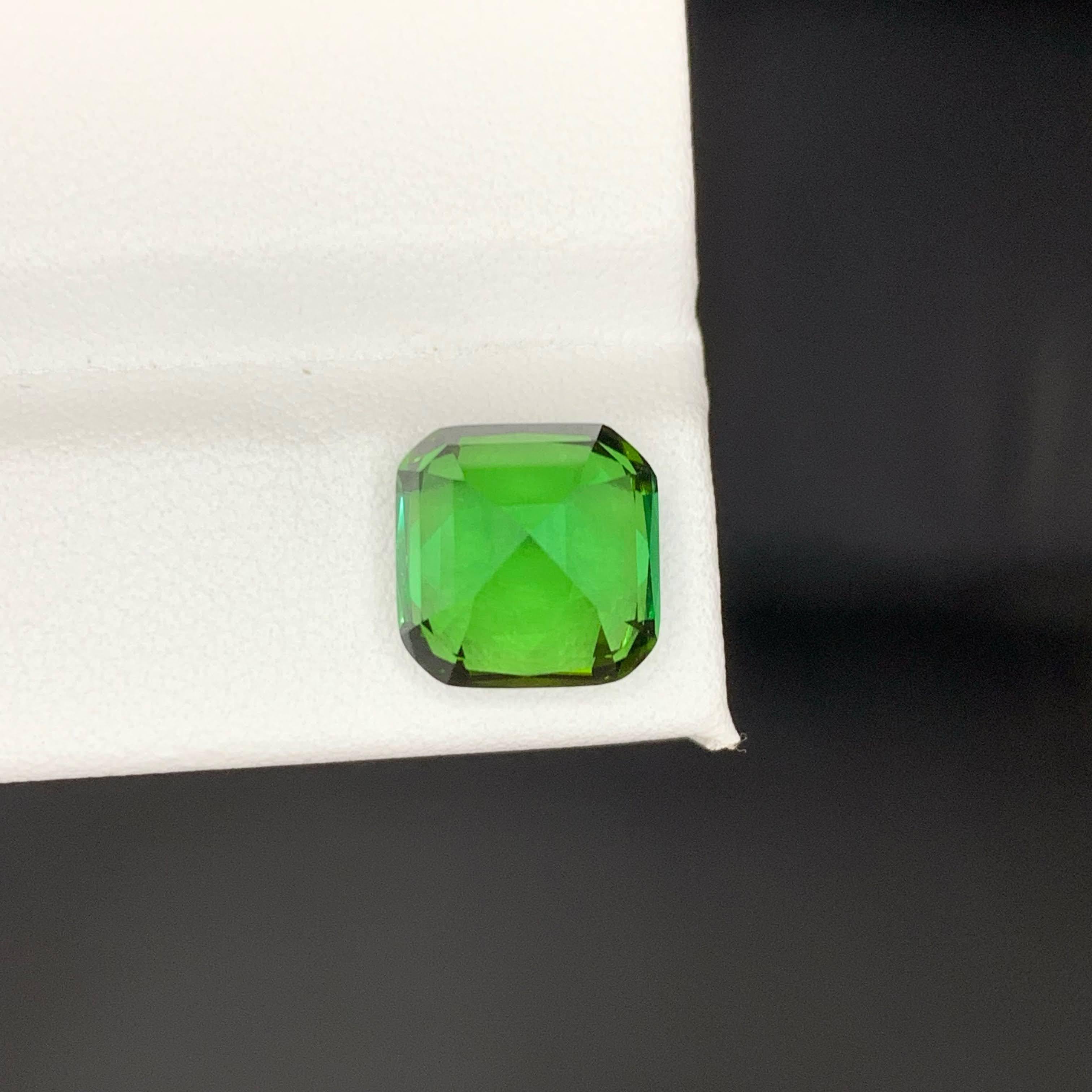 Taglio cuscino 6,25 Carati di tormalina verde bluastra sciolta naturale con taglio a cuscino Gemma afgana in vendita