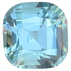 6.25 Karat Natürlicher loser hellblauer Aquamarin im Kissenschliff Pakistanischer Edelstein