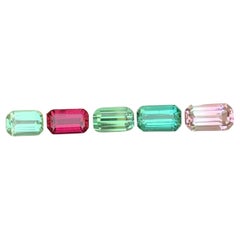 6,25 Karat natürlicher loser mehrfarbiger Turmalin Lot Edelstein für Schmuck