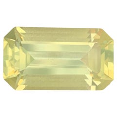 6.25 Carat Natural Loose Yellow Lemon Quartz Emerald Cut African Gemstone