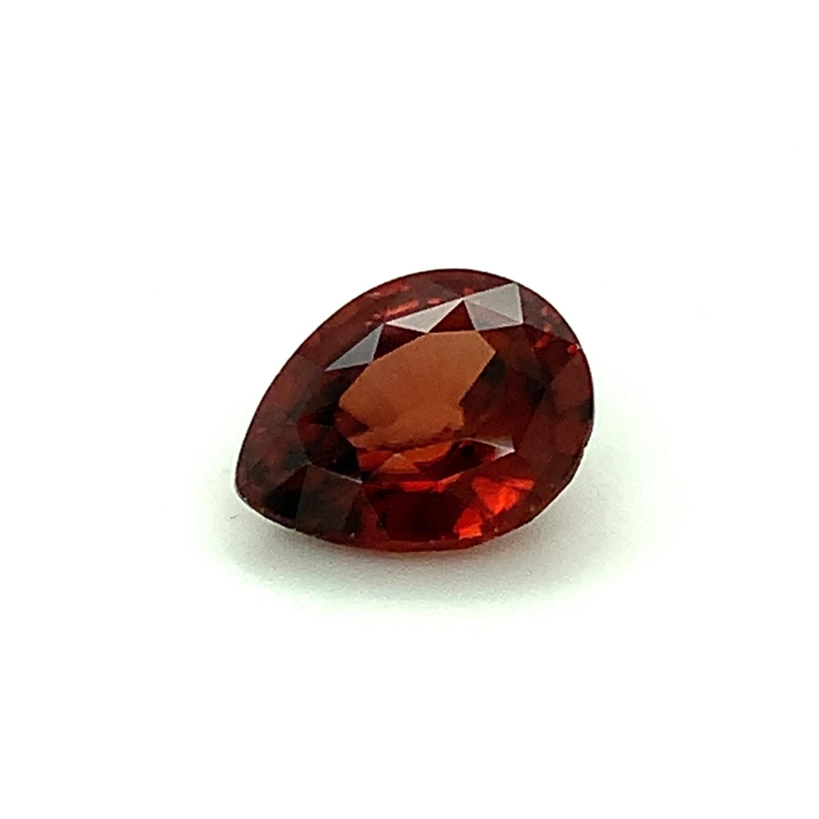 red orange gemstone