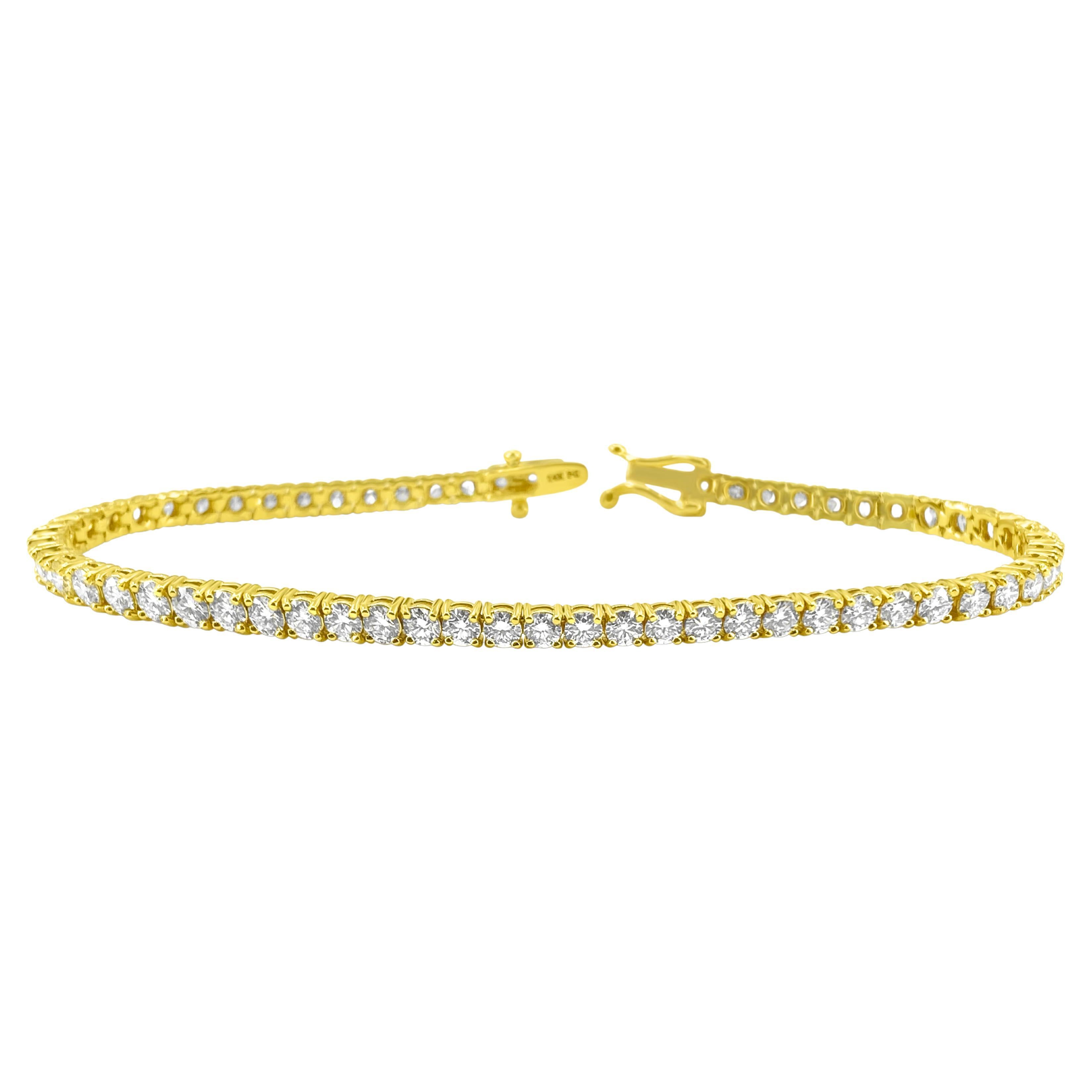 6.25 Carat S Link Diamond Gold Tennis Bracelet at 1stDibs diamond