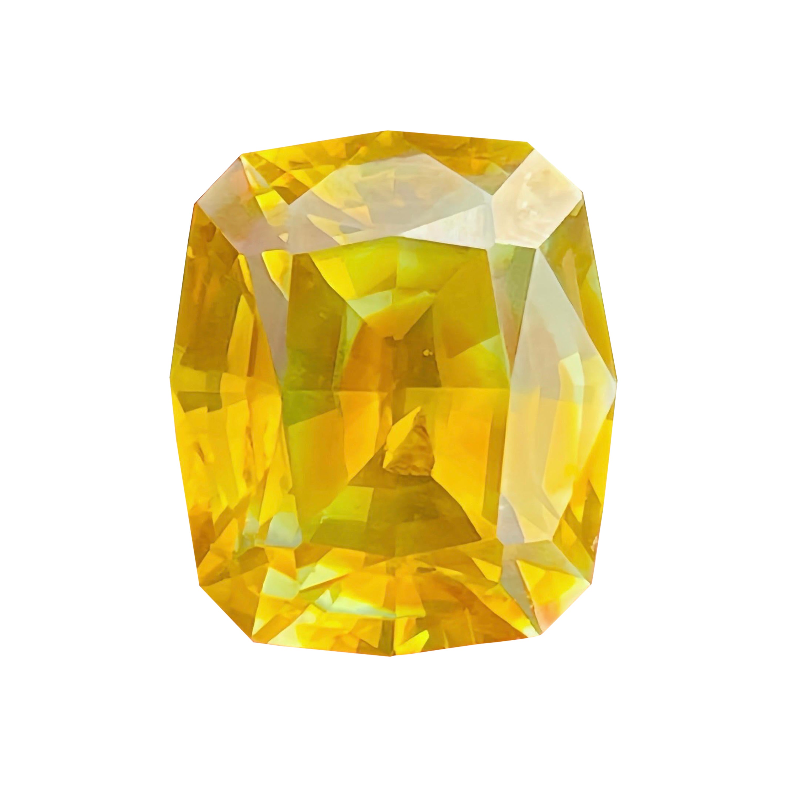 6.25 Ct Natural sphalerite yellow multicolor play luster precision cutting