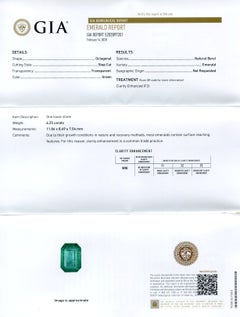 6.25 Ct Octagonal/Emerald Cut Emerald GIA Certified