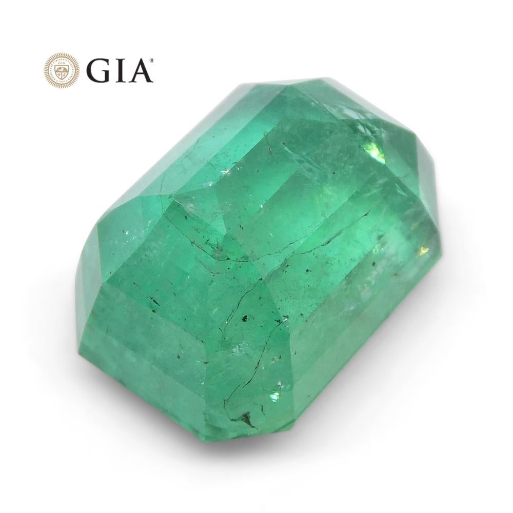 Octagon Cut 6.25 Ct Octagonal/Emerald Cut Emerald GIA Certified For Sale