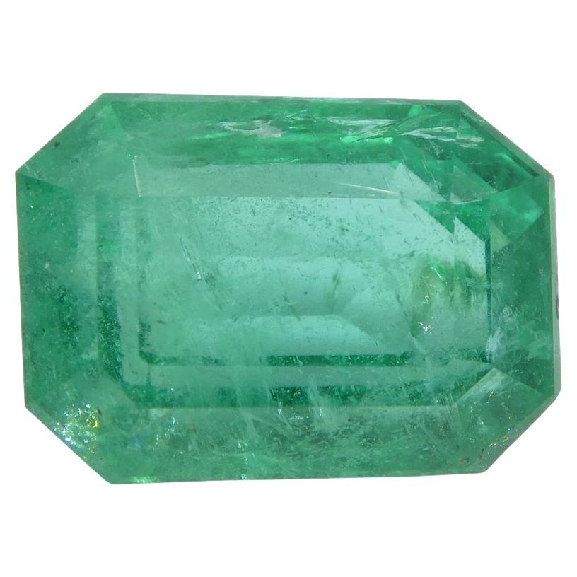 6.25 Ct Octagonal/Emerald Cut Emerald GIA Certified For Sale
